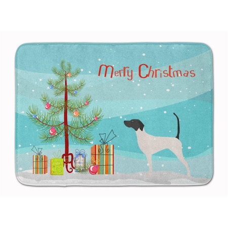 Carolines Treasures English Pointer Merry Christmas Tree Machine Washable Memory Foam Mat BB2913RUG